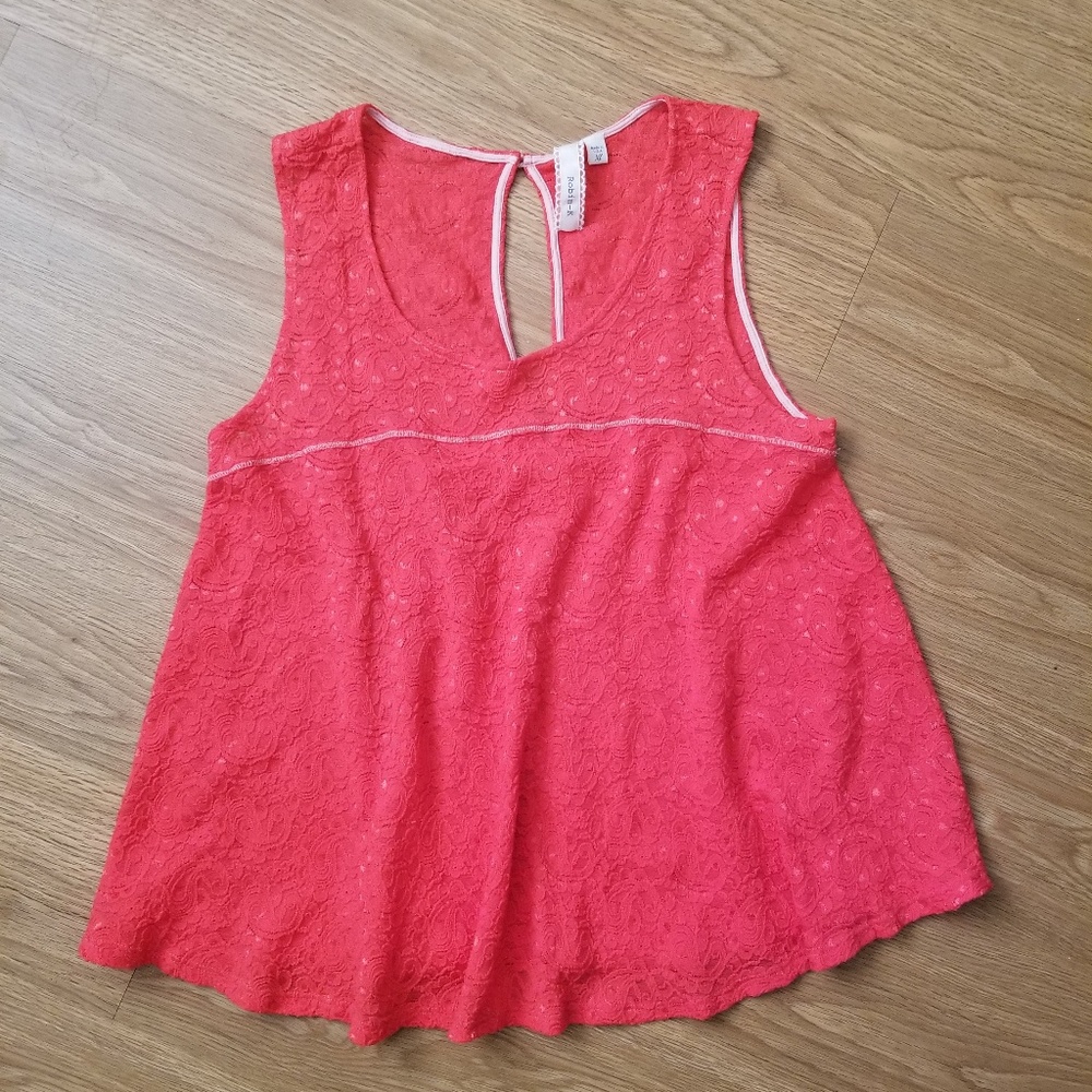 Pink lacy flowy Sleeveless Top